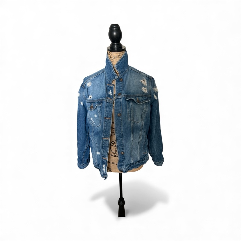 Distressed Blue Denim Jacket